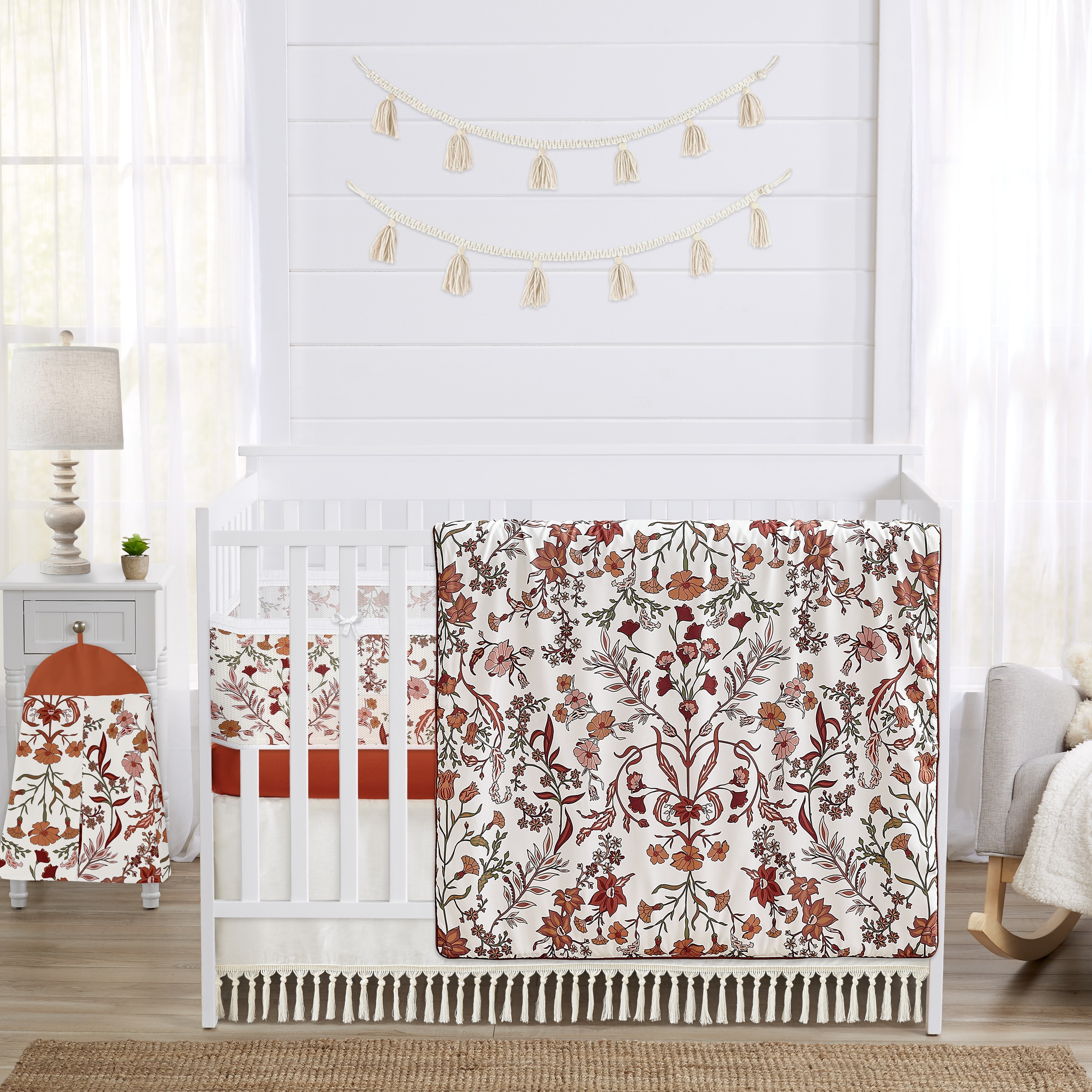 Orange crib bedding best sale